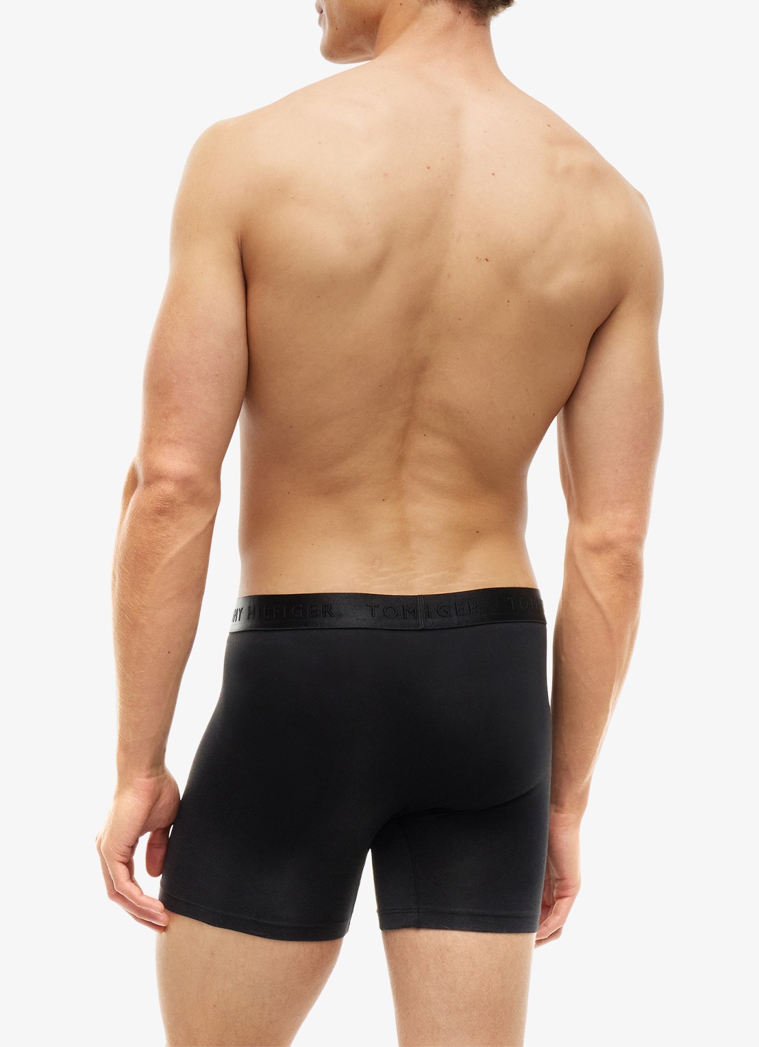Tommy Hilfiger Boxershorts met logoband in 3-pack - achterkant 5 zwart