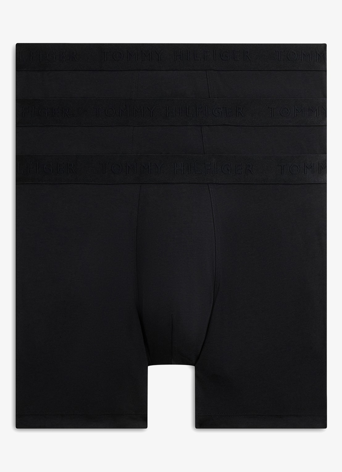 Tommy Hilfiger Boxershorts met logoband in 3-pack - voorkant 3 zwart