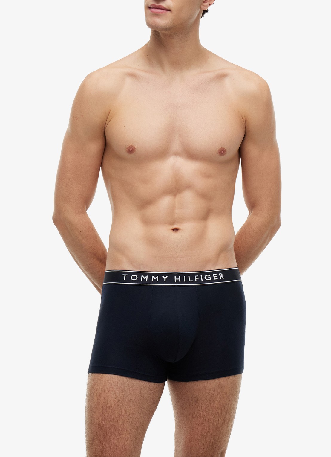 Tommy Hilfiger Boxershorts met logoband in 3-pack - detail donkerblauw