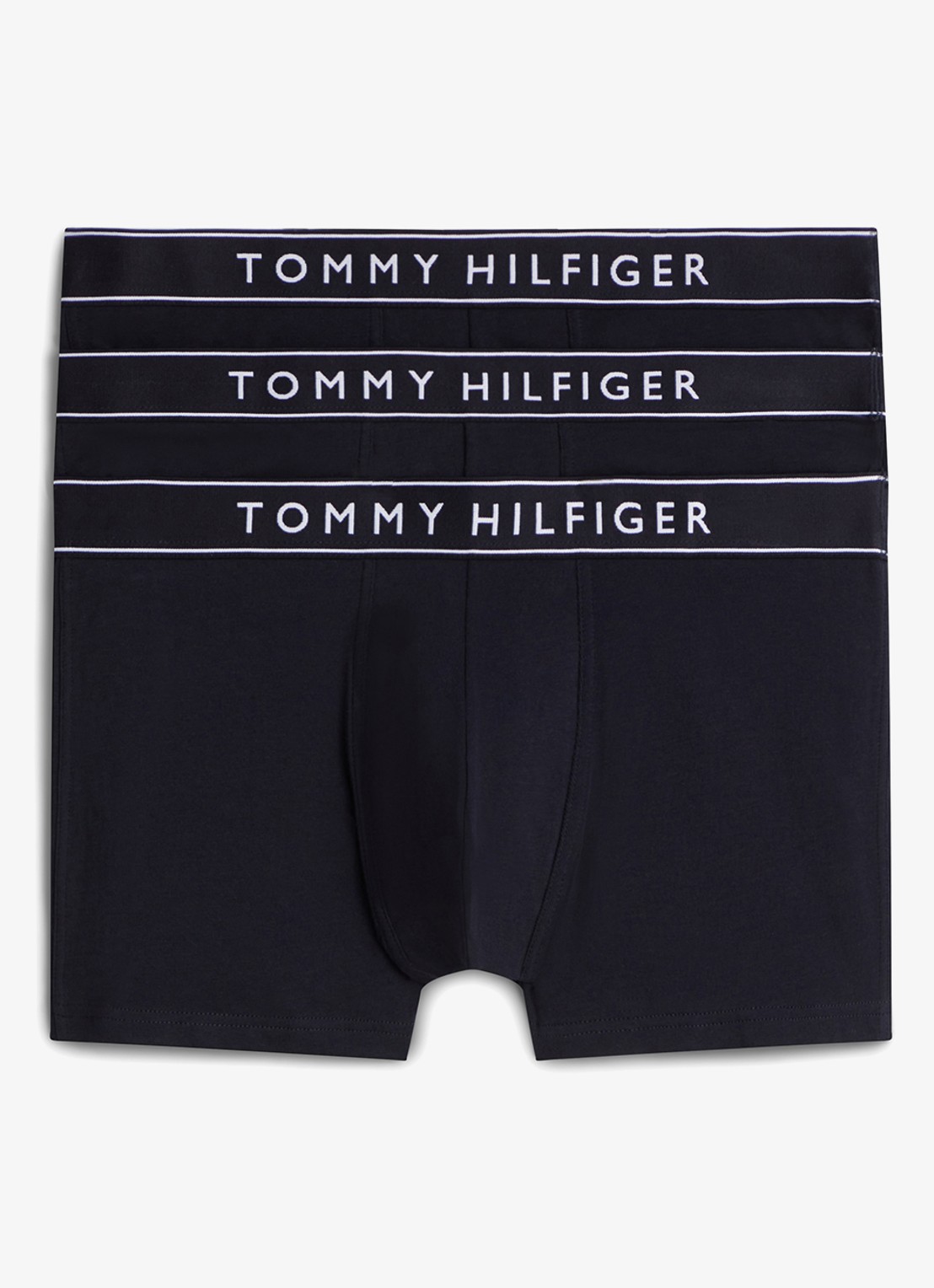 Tommy Hilfiger Boxershorts met logoband in 3-pack - voorkant 3 donkerblauw