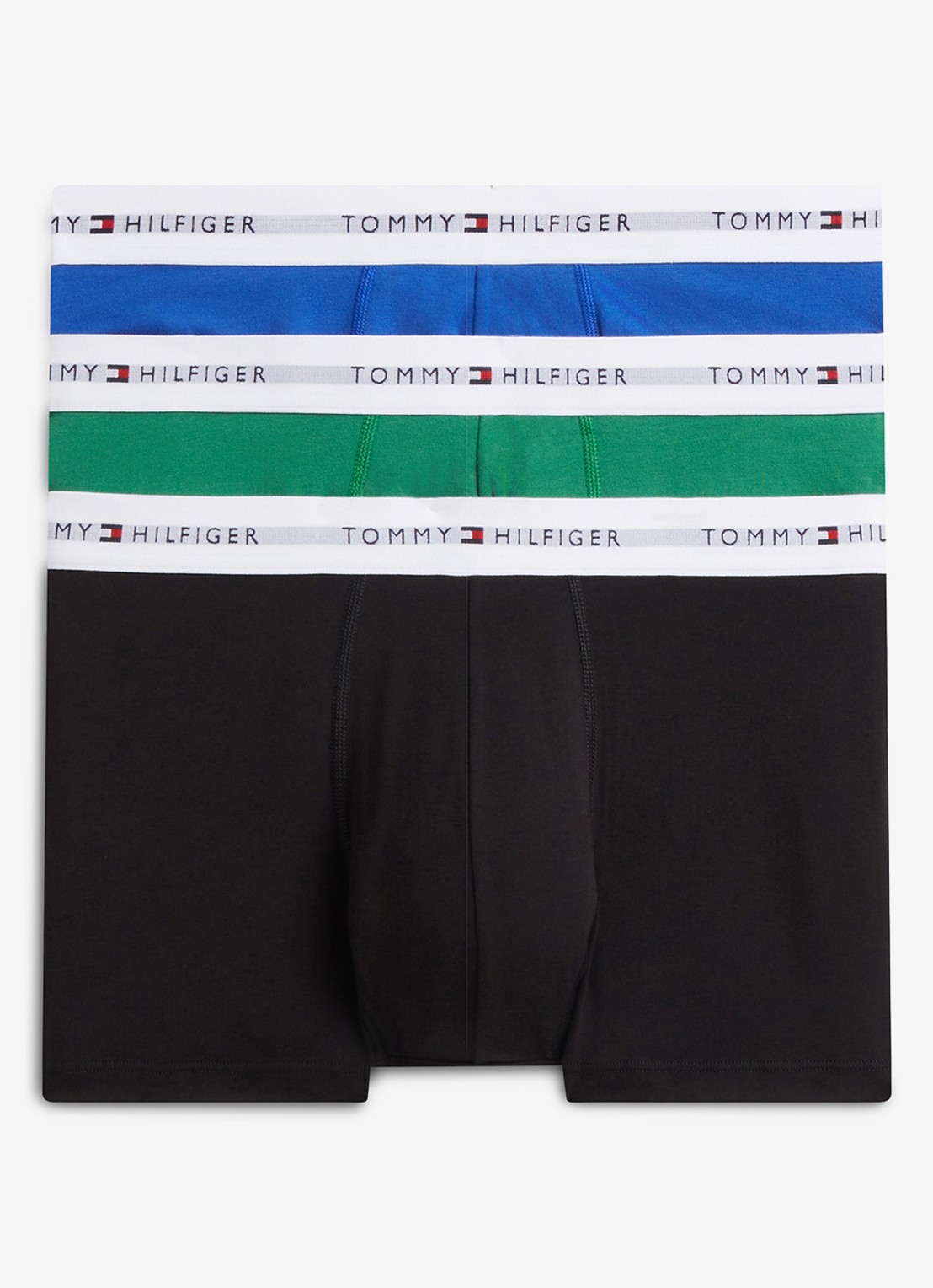 Tommy Hilfiger Boxershorts met logoband in 3-pack - voorkant 6 donkerblauw