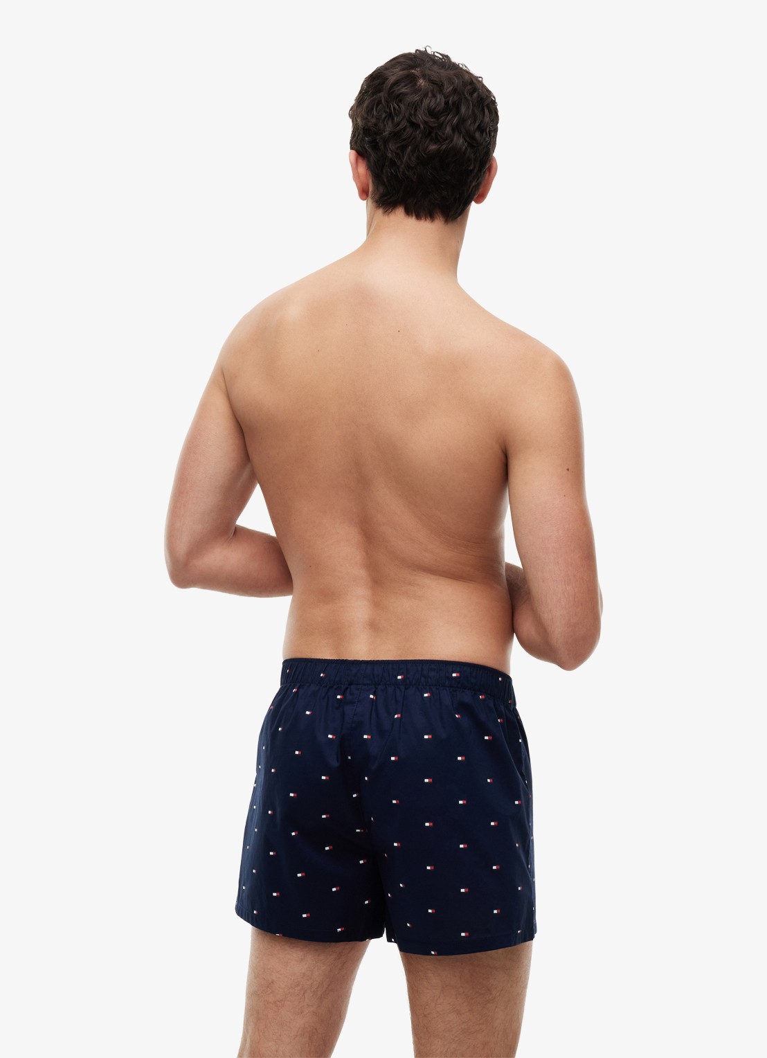 Tommy Hilfiger Boxershorts met logoband in 3-pack - achterkant 4 donkerblauw