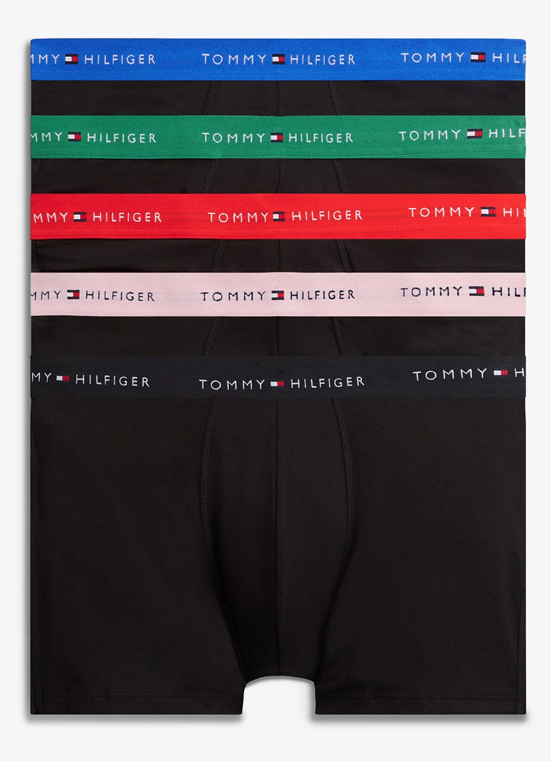Tommy Hilfiger Boxershorts met logoband in 4-pack - voorkant 4 zwart