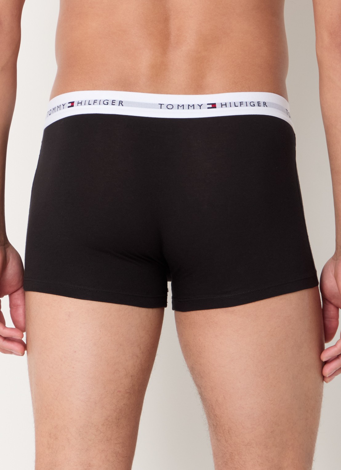 Tommy Hilfiger Boxershorts met logoband in 5-pack - achterkant zwart