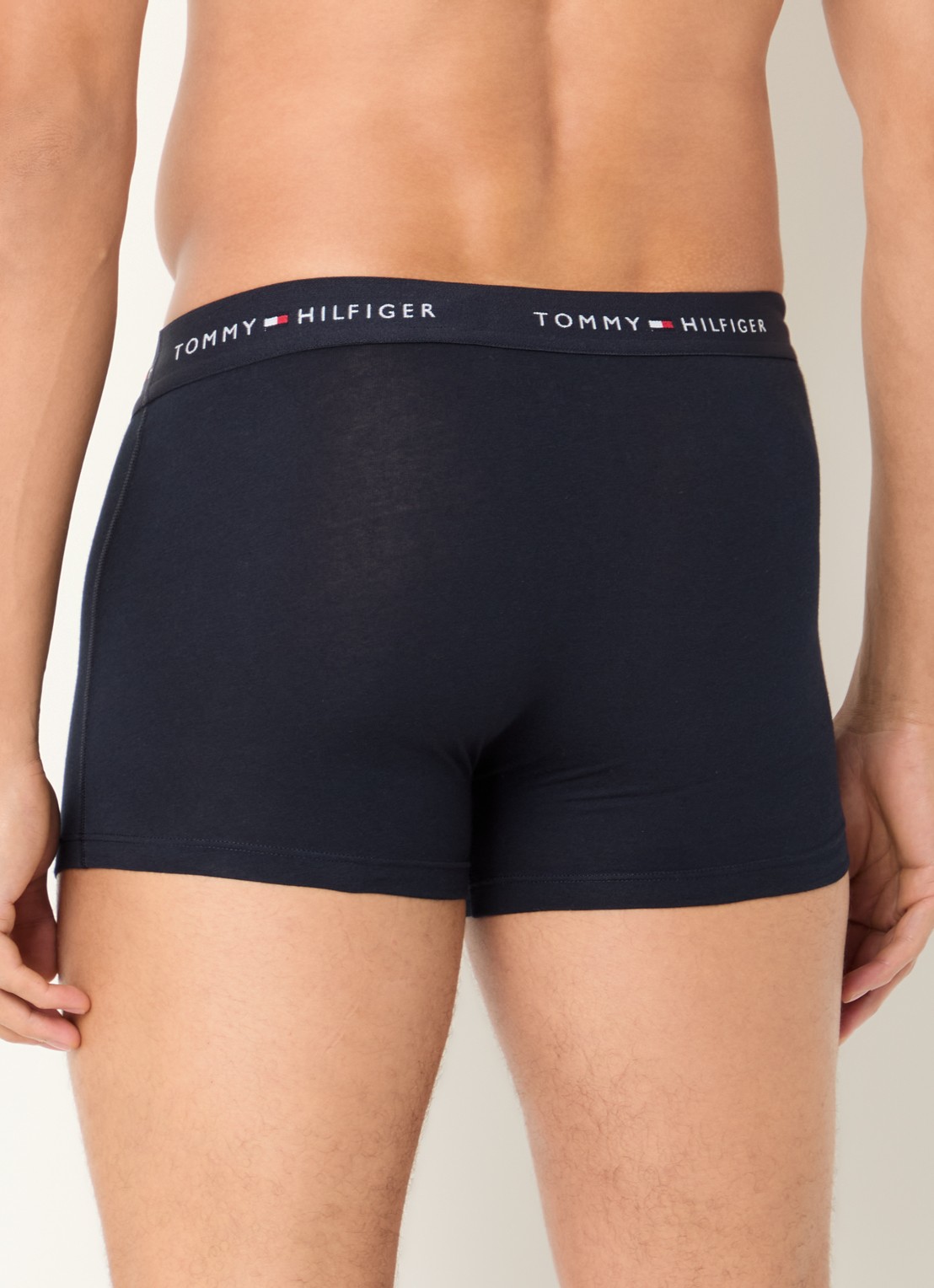 Tommy Hilfiger Boxershorts met logoband in 5-pack - achterkant 10 donkerblauw