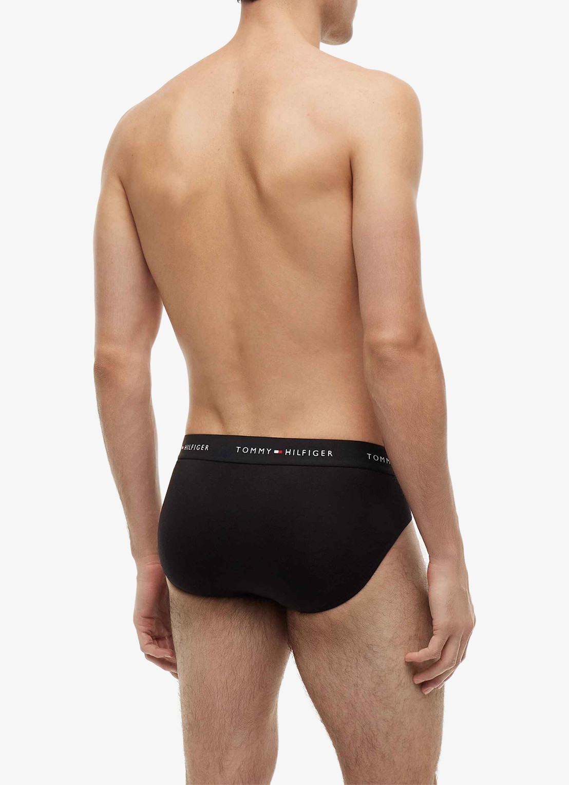 Tommy Hilfiger Boxerslip met logoband in 3-pack - achterkant zwart