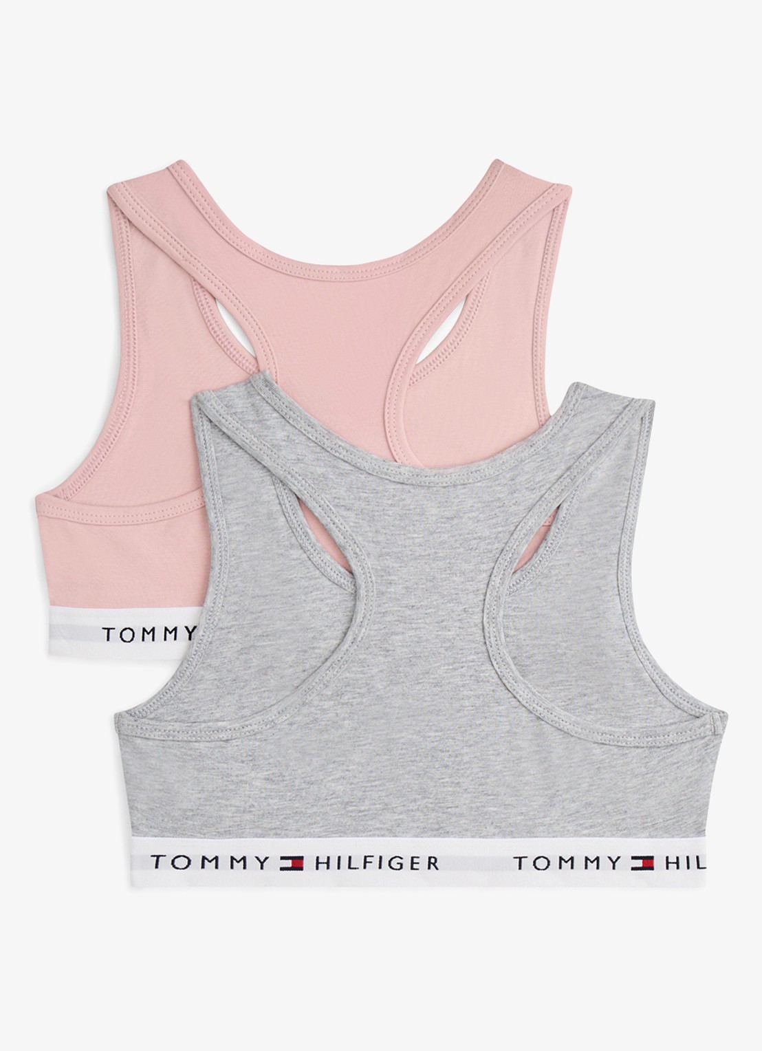 Tommy Hilfiger Bralette met logoband in 2-pack - achterkant roze