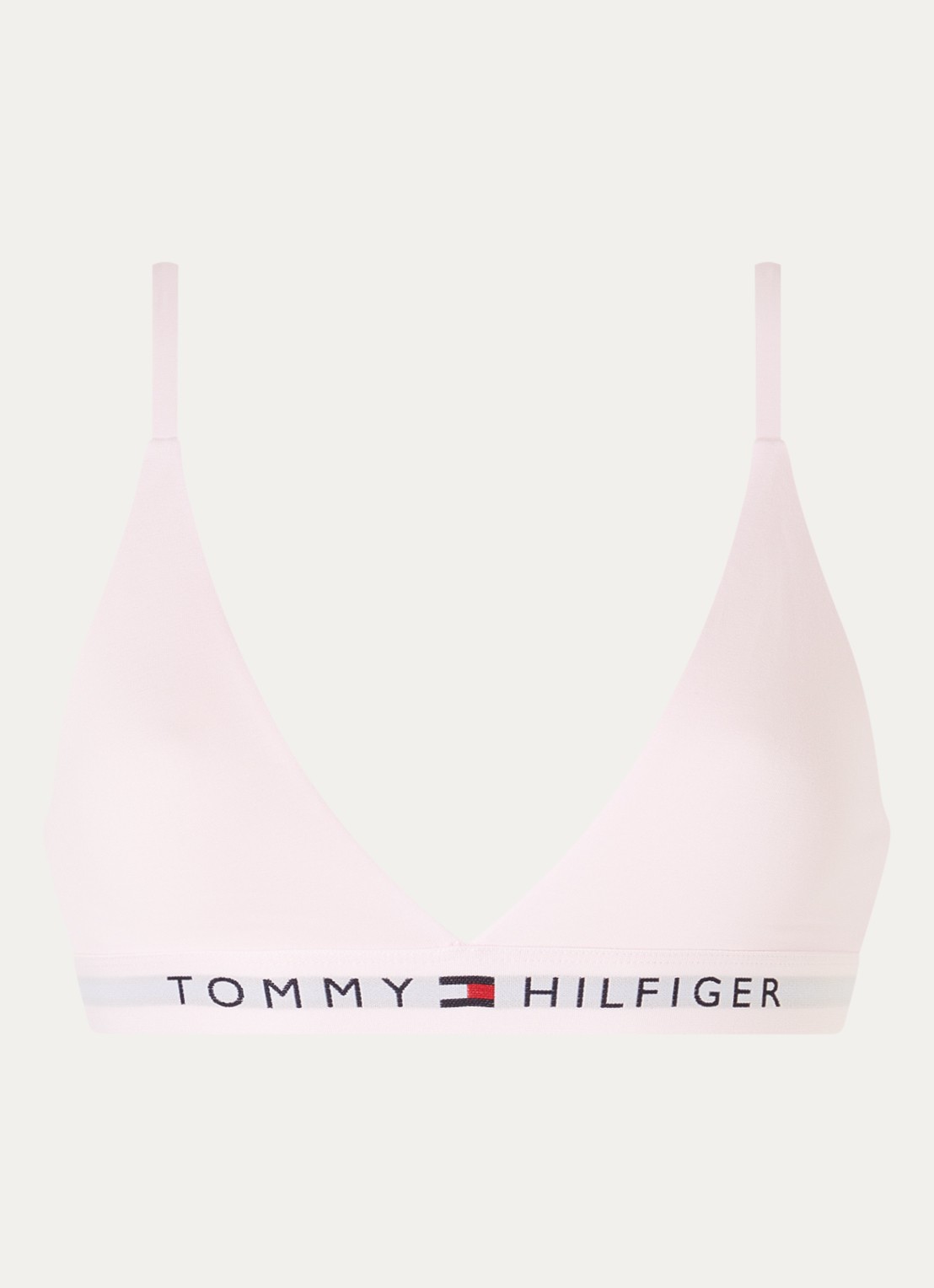 Tommy Hilfiger Bralette met logoband - voorkant 3 lichtroze