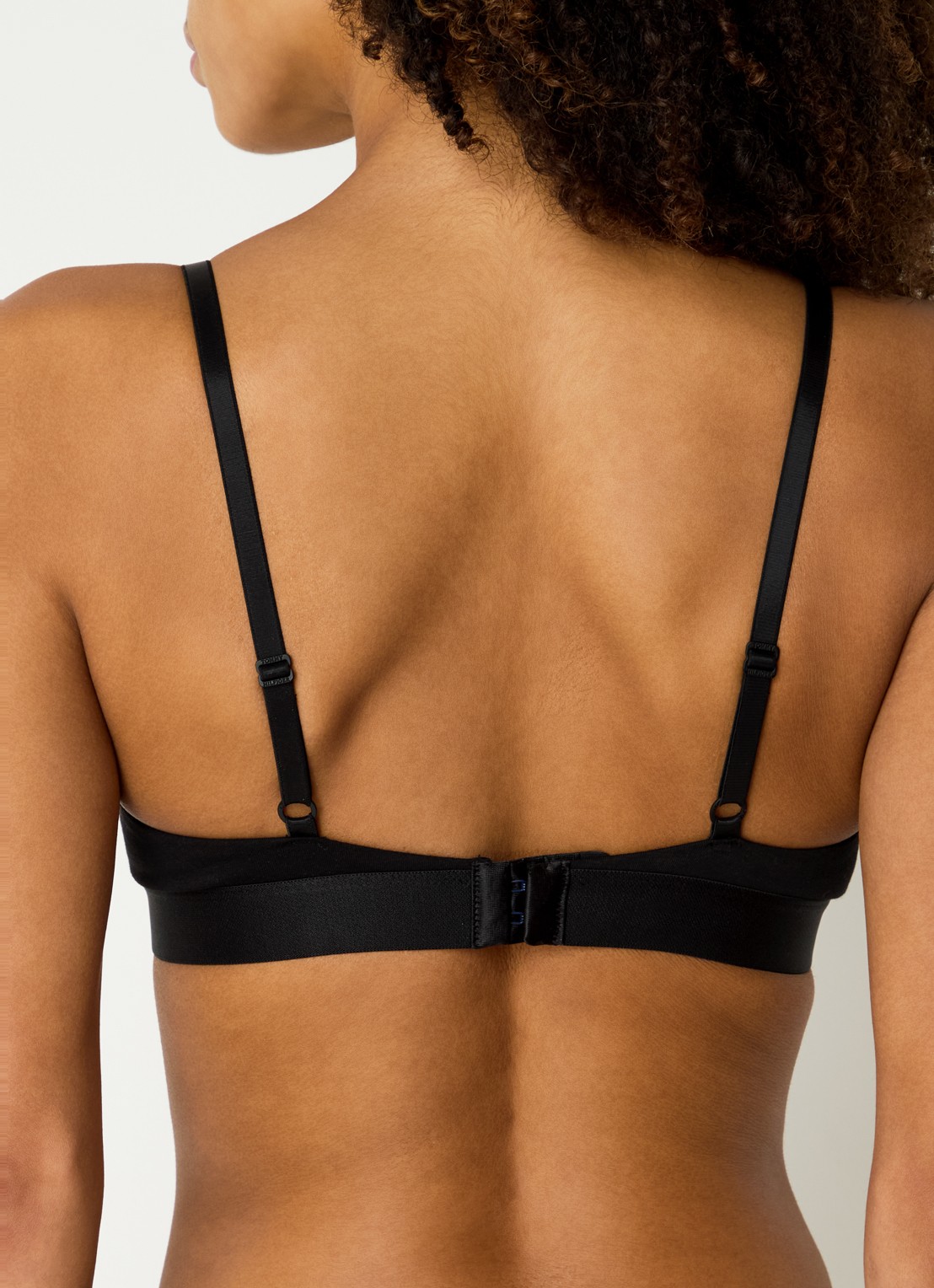 Tommy Hilfiger Bralette met logoband - achterkant 3 zwart