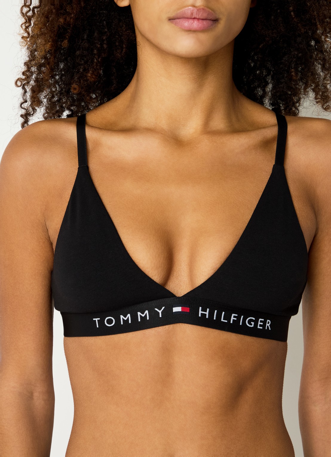 Tommy Hilfiger Bralette met logoband - detail 4 zwart