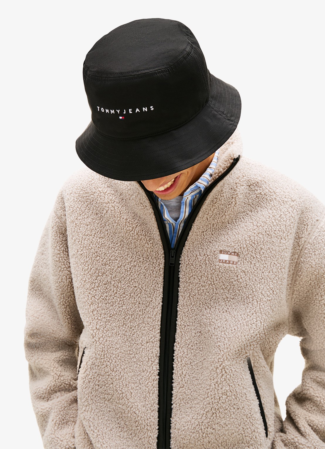 Tommy Hilfiger Bucket hoed met logo - detail 4 diepzwart