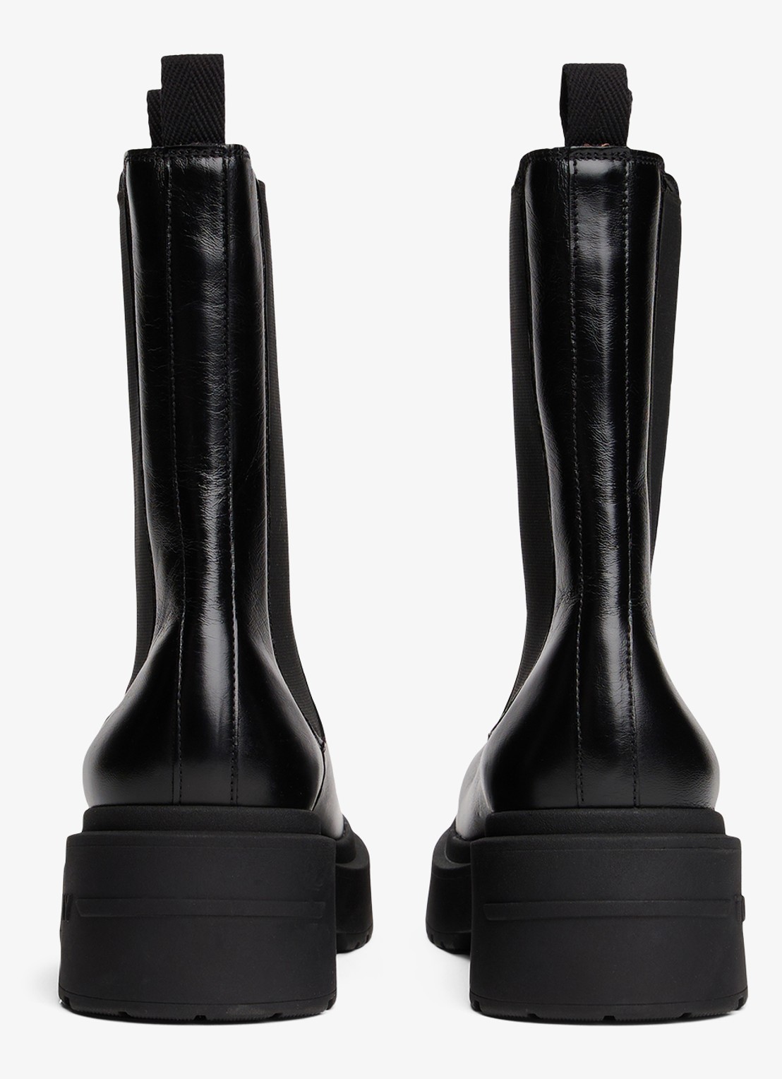 Tommy Hilfiger Chelsea boot van leer - achterkant 4 zwart
