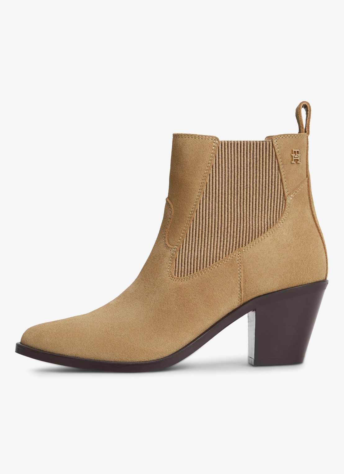 Tommy Hilfiger Chelsea boot van suède - detail 3 camel