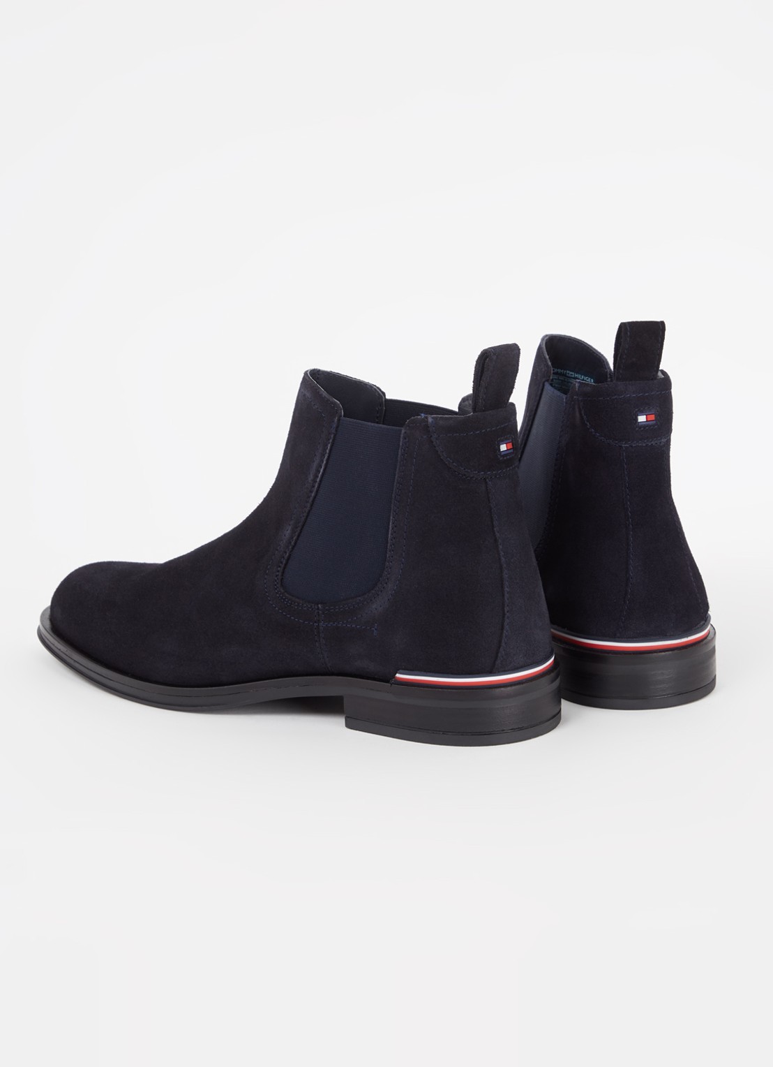 Tommy Hilfiger Chelsea boot van suède - detail 3 donkerblauw