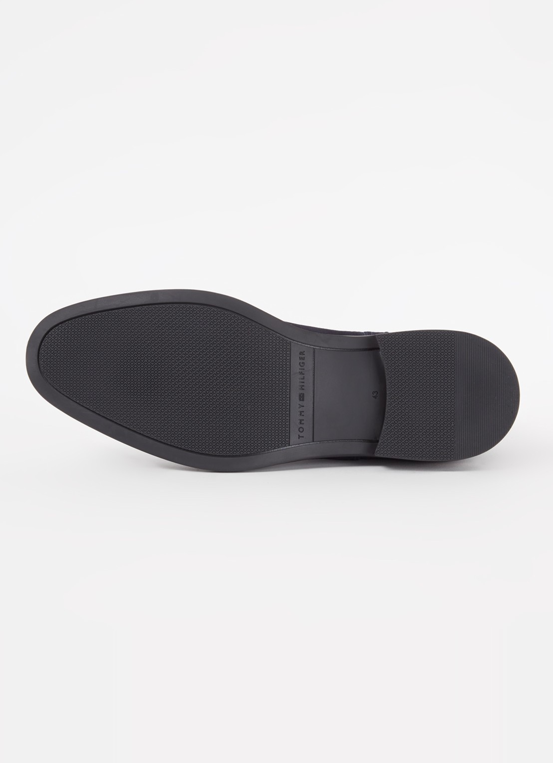 Tommy Hilfiger Chelsea boot van suède - detail 4 donkerblauw