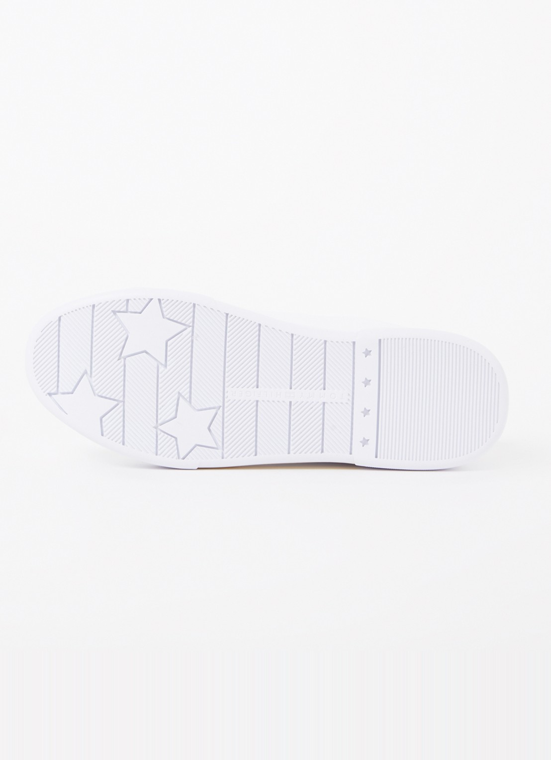 Tommy Hilfiger Chique Court sneaker van leer - detail 4 wit