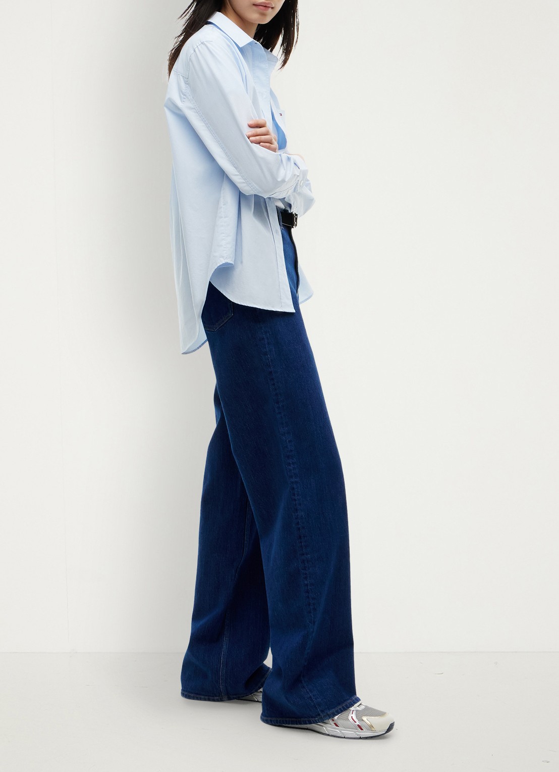 Tommy Hilfiger Claire high waist wide fit jeans met steekzakken - detail jeans