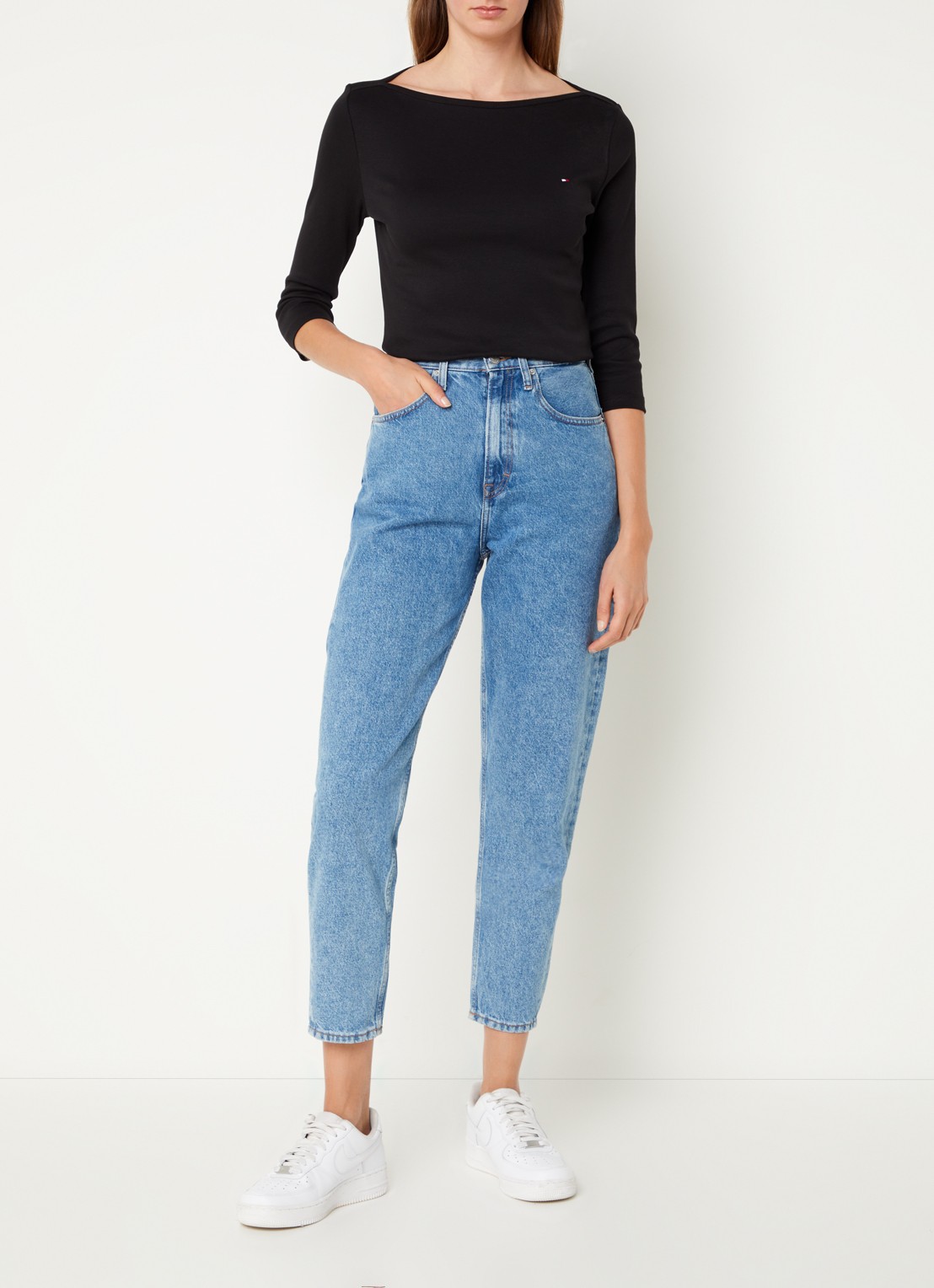 Tommy Hilfiger Cody longsleeve met logoborduring - voorkant 3 undefined