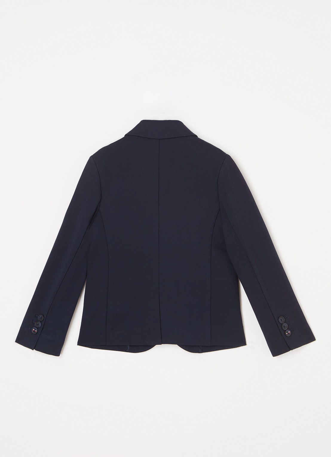 Tommy Hilfiger Colbert van jersey met borstzak  - achterkant 3 donkerblauw