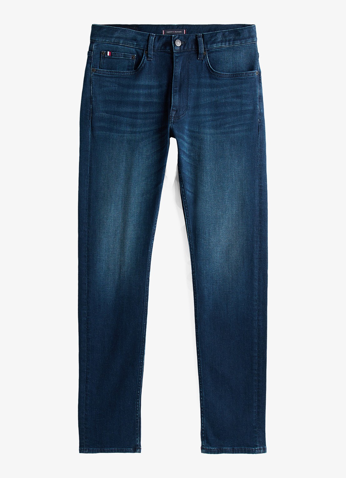 Tommy Hilfiger Core Bleecker slim fit jeans met donkere wassing - voorkant 6 indigo