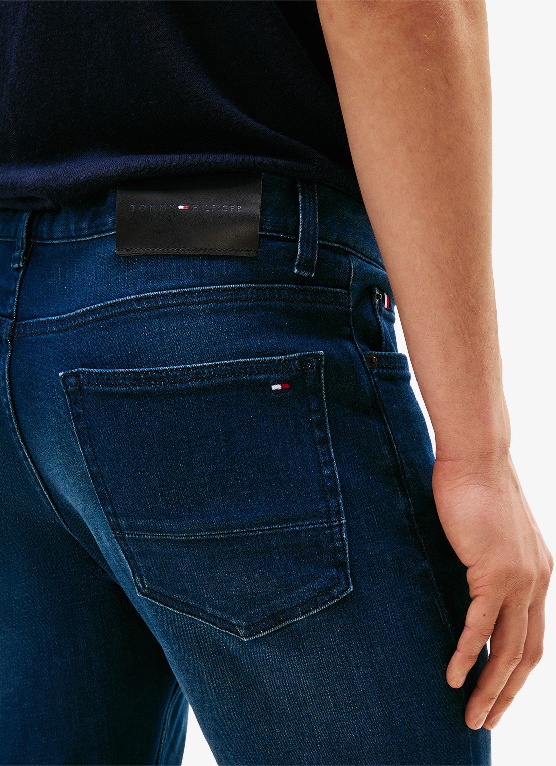 Tommy Hilfiger Core Bleecker slim fit jeans met donkere wassing - detail 5 indigo