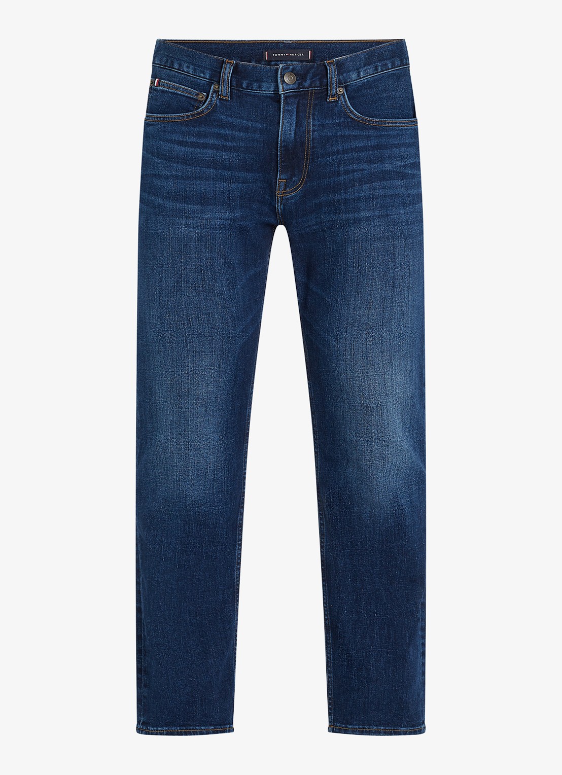 Tommy Hilfiger Core Denton straight leg jeans met donkere wassing - voorkant indigo