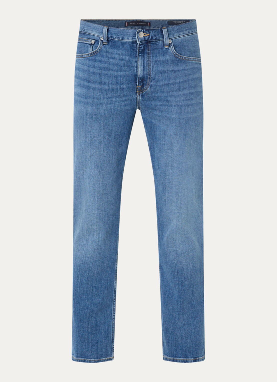 Tommy Hilfiger Core Denton straight leg jeans met medium wassing - voorkant 5 indigo