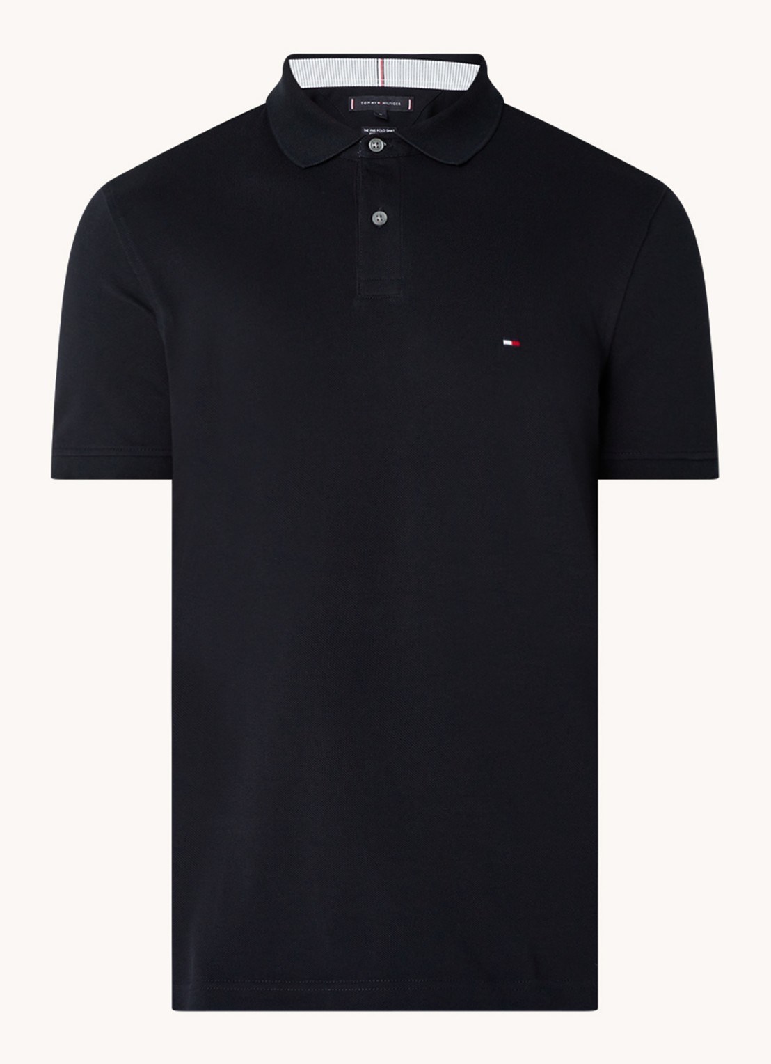 Tommy Hilfiger Core regular fit polo van piqué katoen met logoborduring - voorkant 3 desert sky-dw5 / blauw