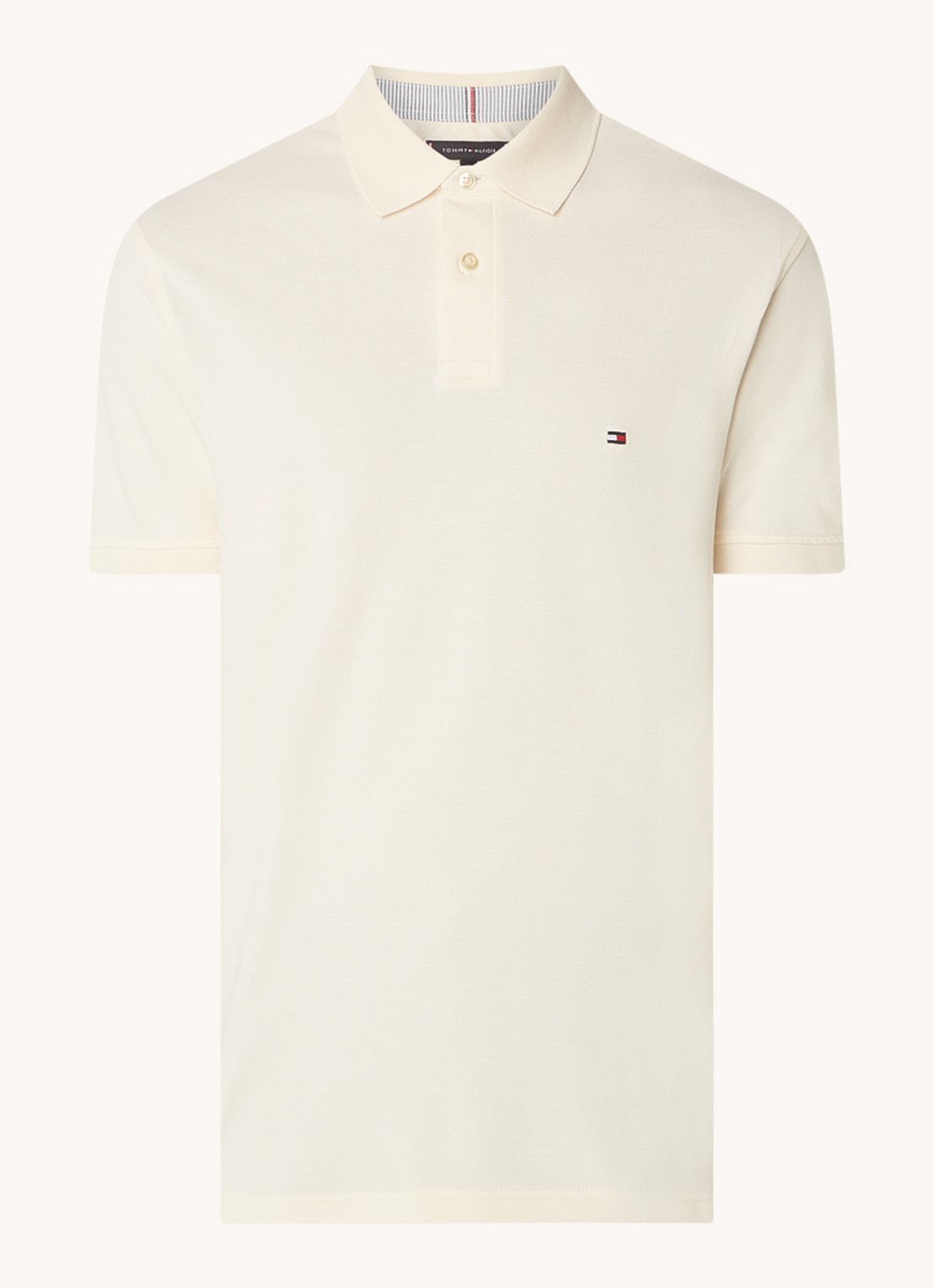 Tommy Hilfiger Core regular fit polo van piqué katoen met logoborduring - voorkant 2 calico-aef / beige