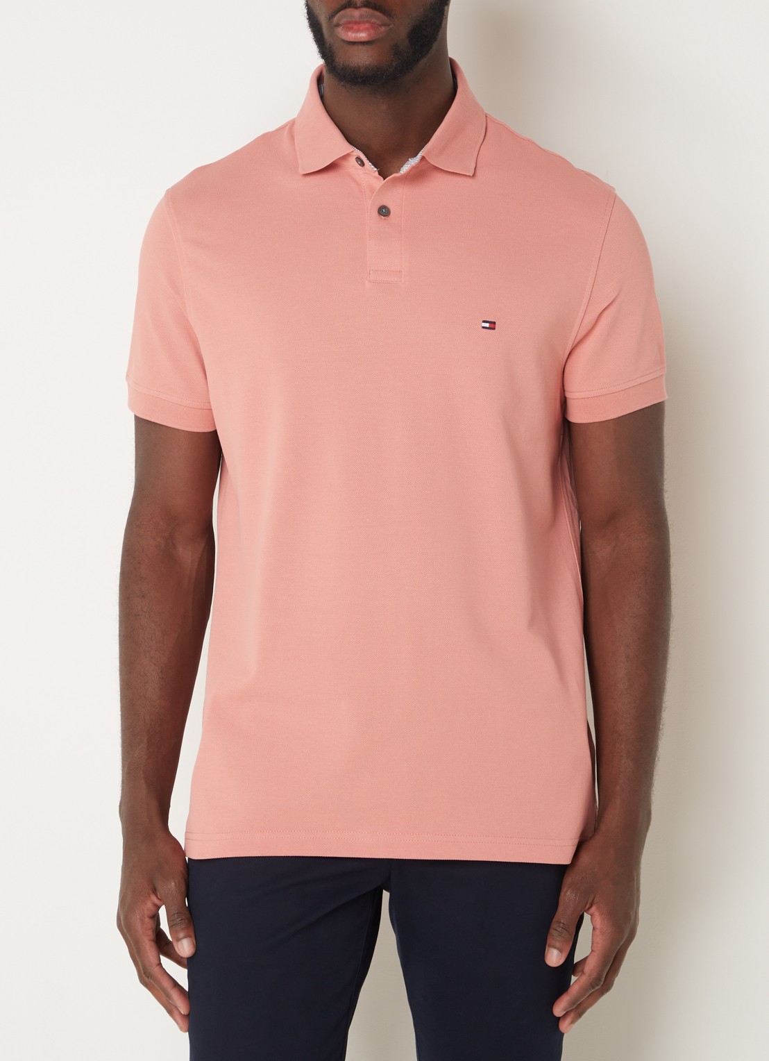Tommy Hilfiger Core regular fit polo van piqué katoen met logoborduring - detail 6 teaberry blossom / roze