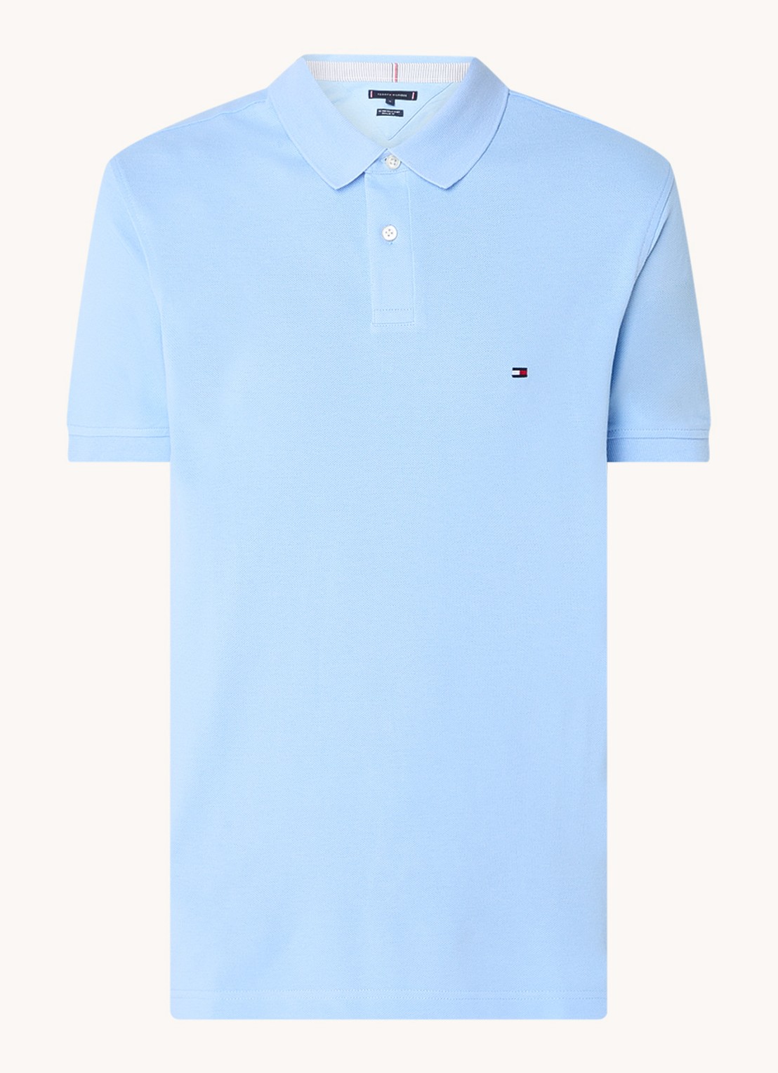 Tommy Hilfiger Core regular fit polo van piqué katoen met logoborduring - voorkant vessel blue-c1z / blauw