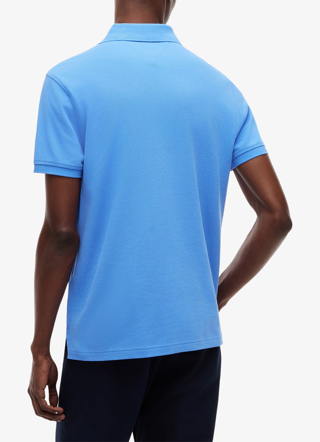 Tommy Hilfiger Core regular fit polo van piqué katoen met logoborduring - achterkant blue spell / blauw