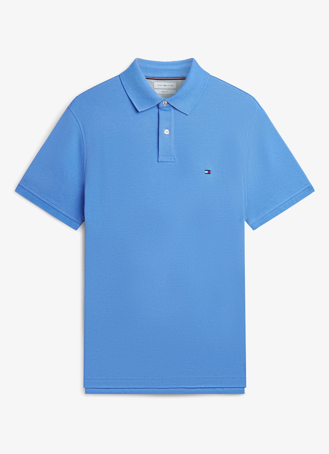 Tommy Hilfiger Core regular fit polo van piqué katoen met logoborduring - voorkant 2 blue spell / blauw