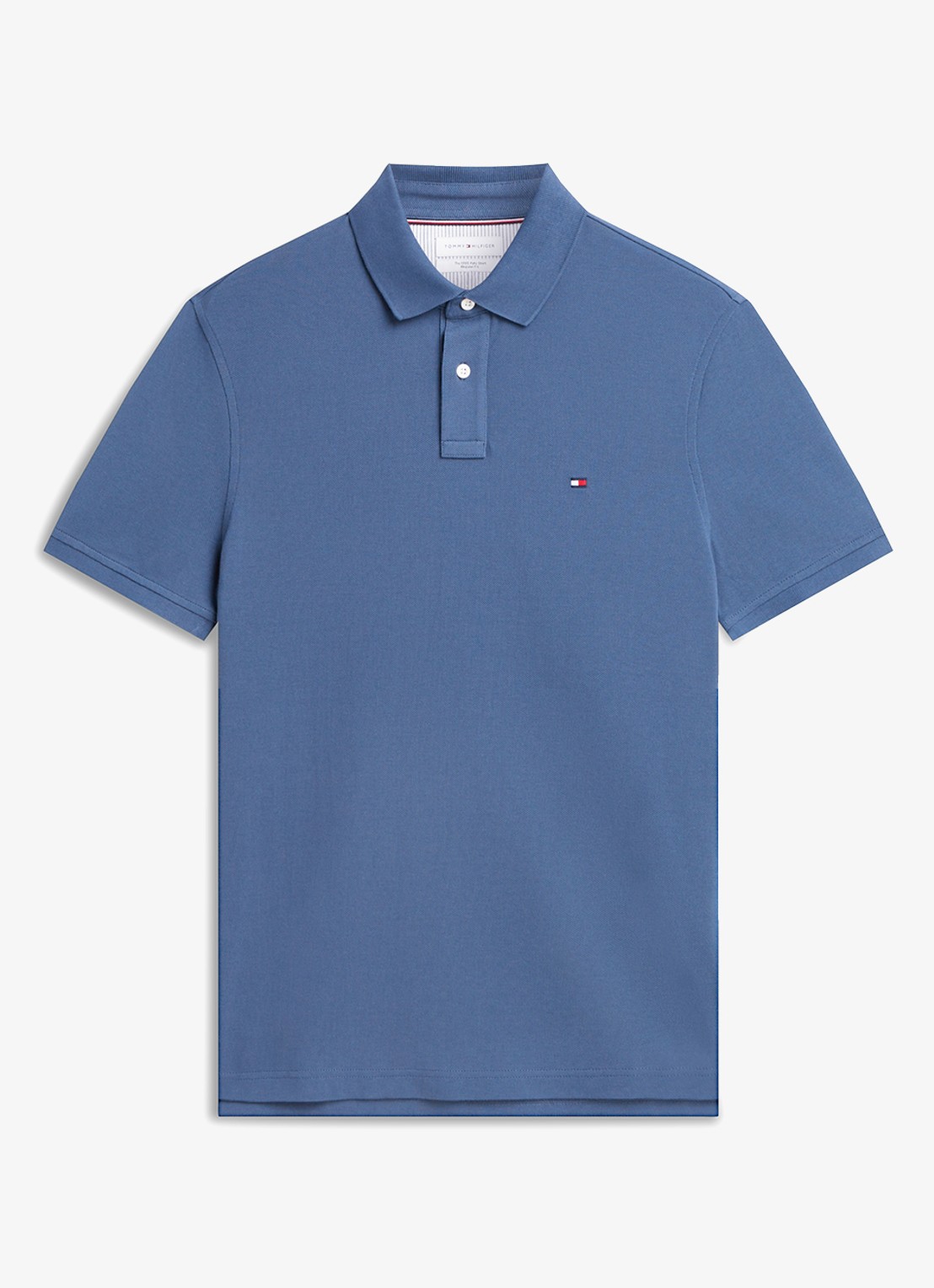 Tommy Hilfiger Core regular fit polo van piqué katoen met logoborduring - voorkant 4 aegean sea-dbz / blauw