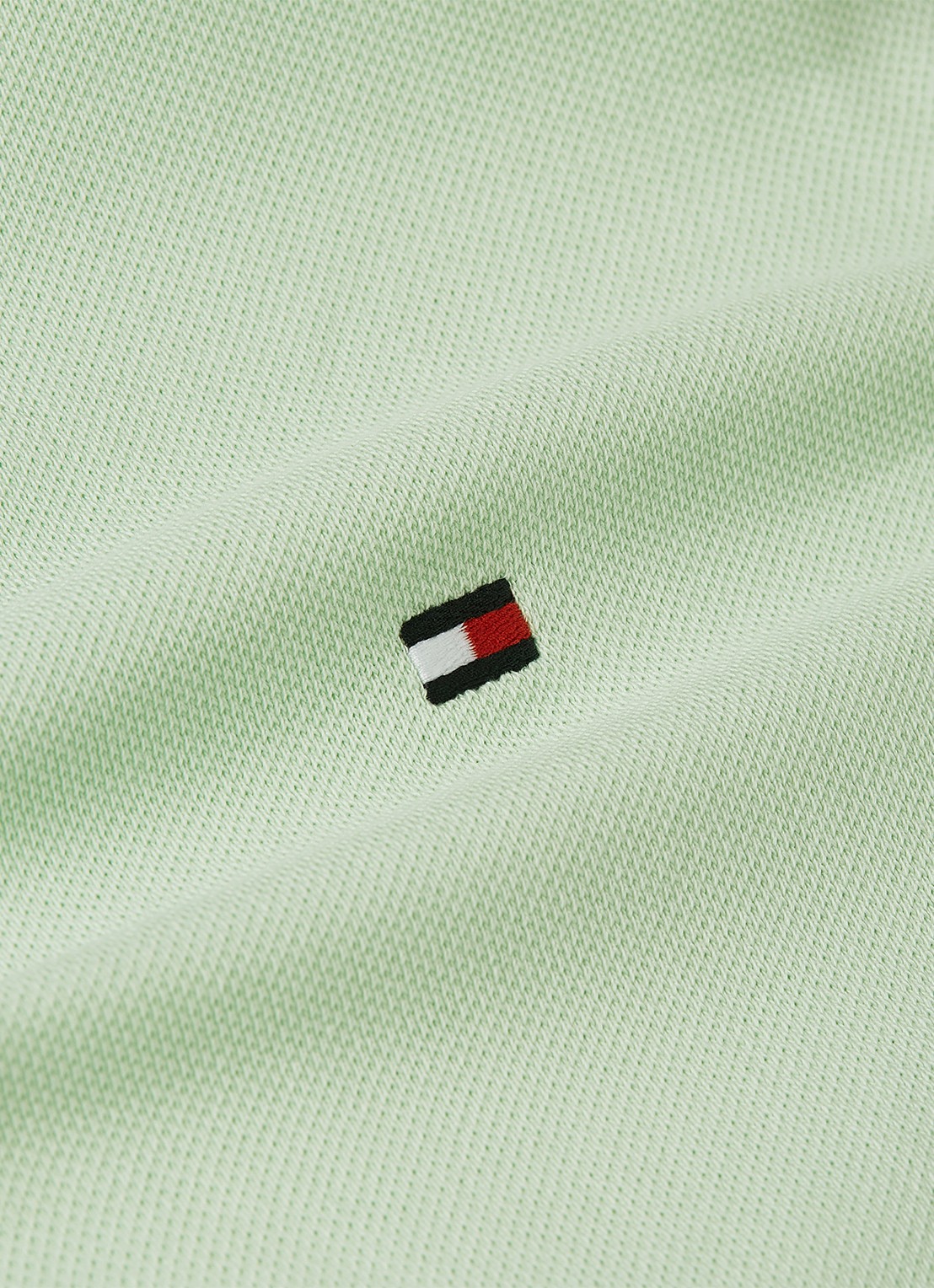 Tommy Hilfiger Core regular fit polo van piqué katoen met logoborduring - detail 6 opal green-lxy / groen