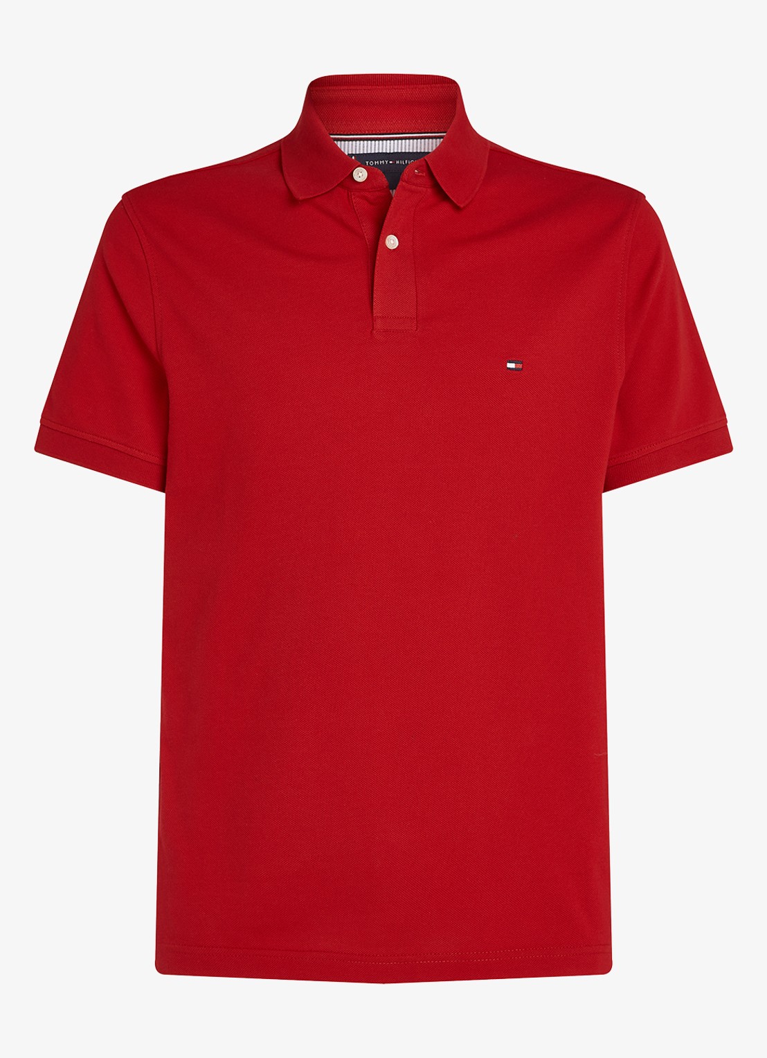 Tommy Hilfiger Core regular fit polo van piqué katoen met logoborduring - voorkant 2 medium red-xld / rood