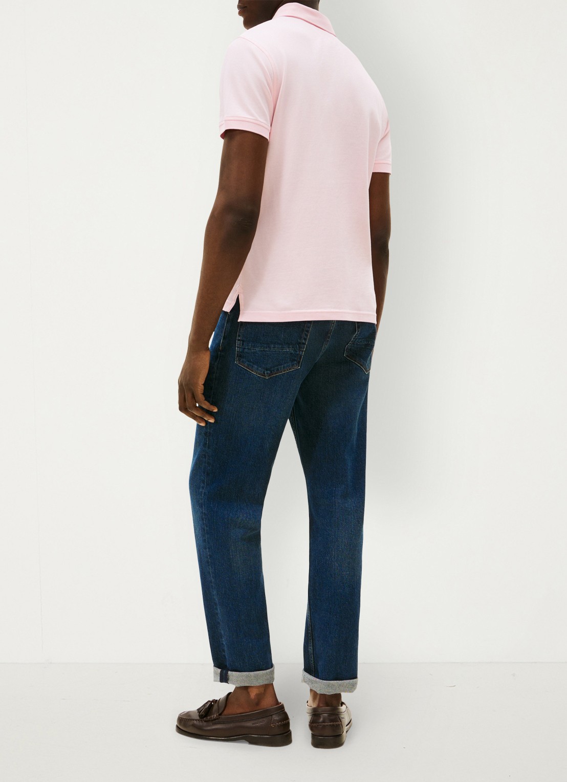 Tommy Hilfiger Core regular fit polo van piqué katoen met logoborduring - achterkant 5 pink lily-tpb