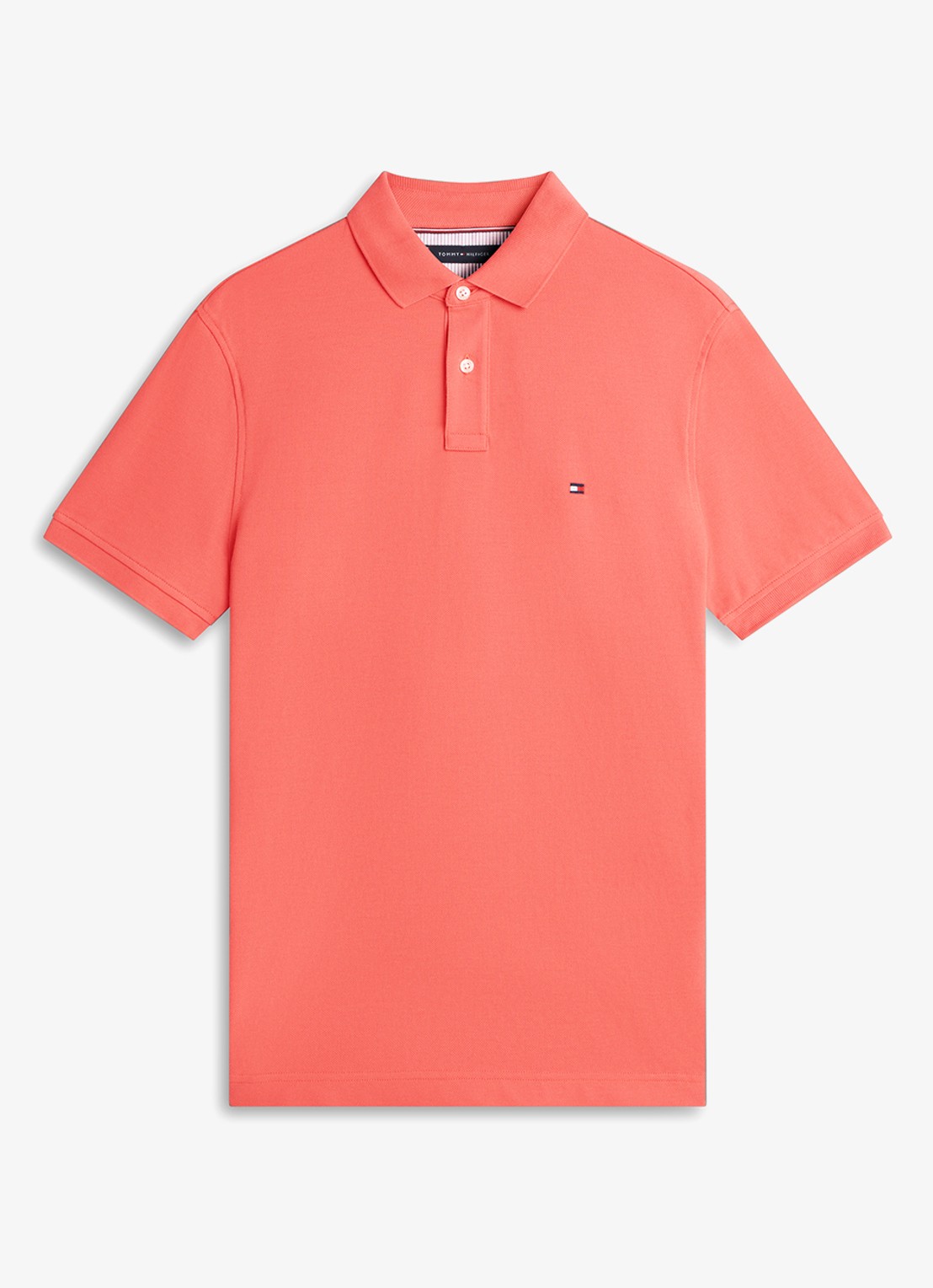 Tommy Hilfiger Core regular fit polo van piqué katoen met logoborduring - voorkant 3 vintage red-xks / rood