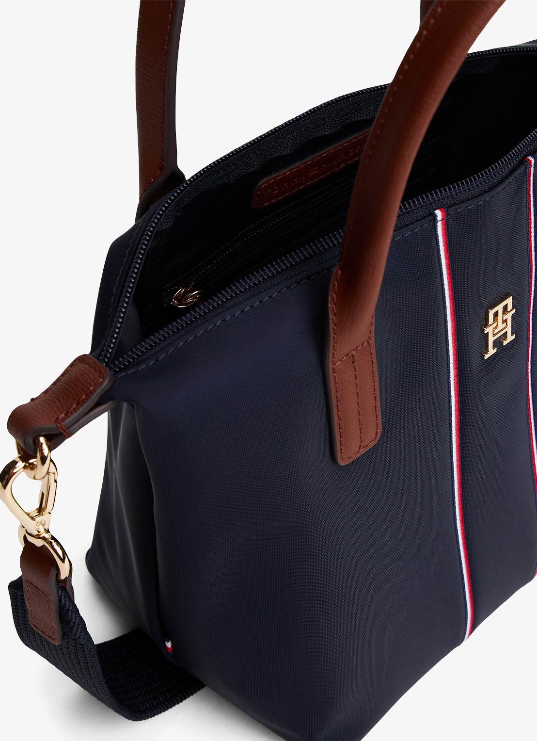 Tommy Hilfiger Corporate tot shopper met logo - detail 3 donkerblauw
