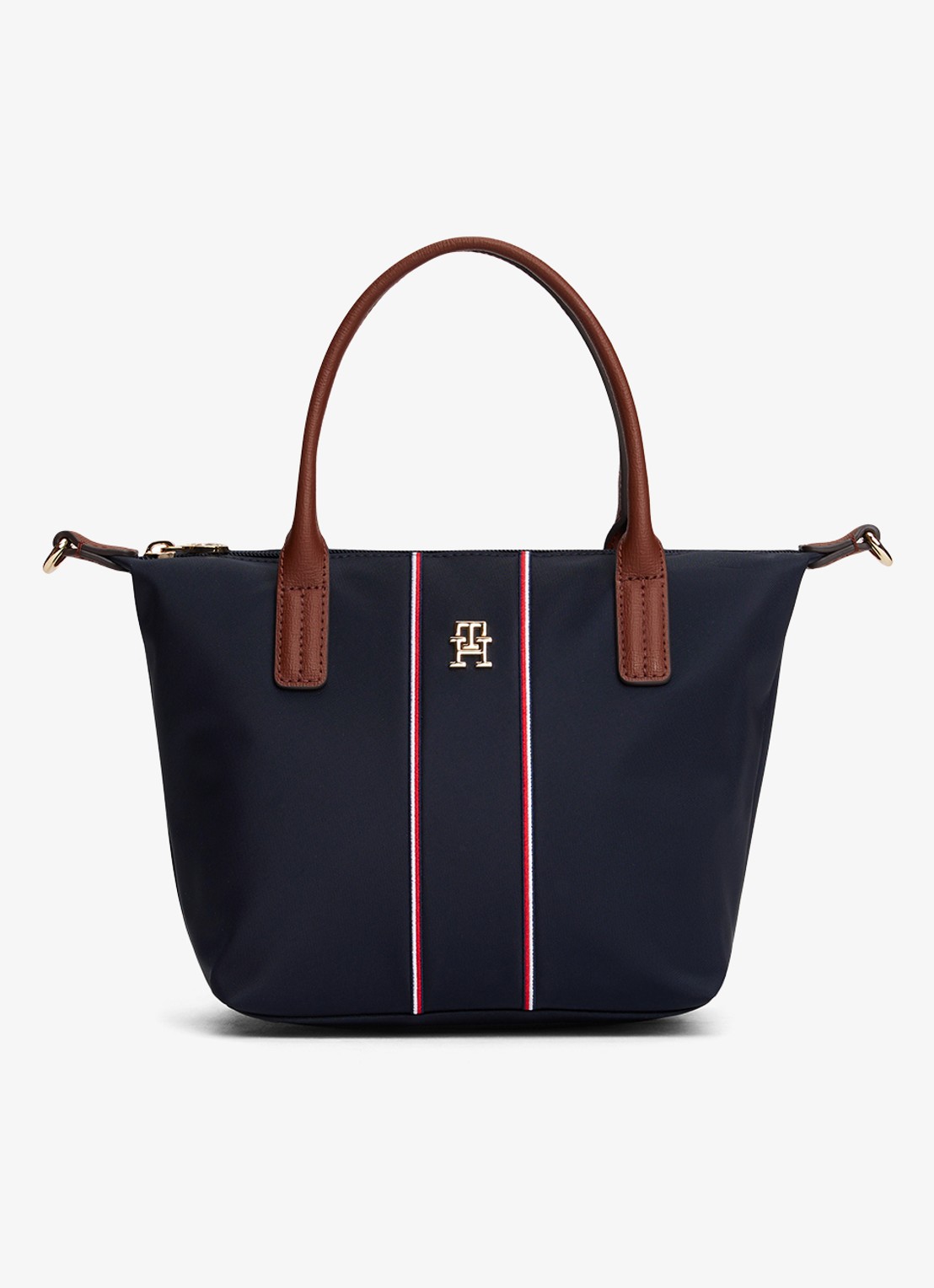 Tommy Hilfiger Corporate tot shopper met logo - voorkant donkerblauw