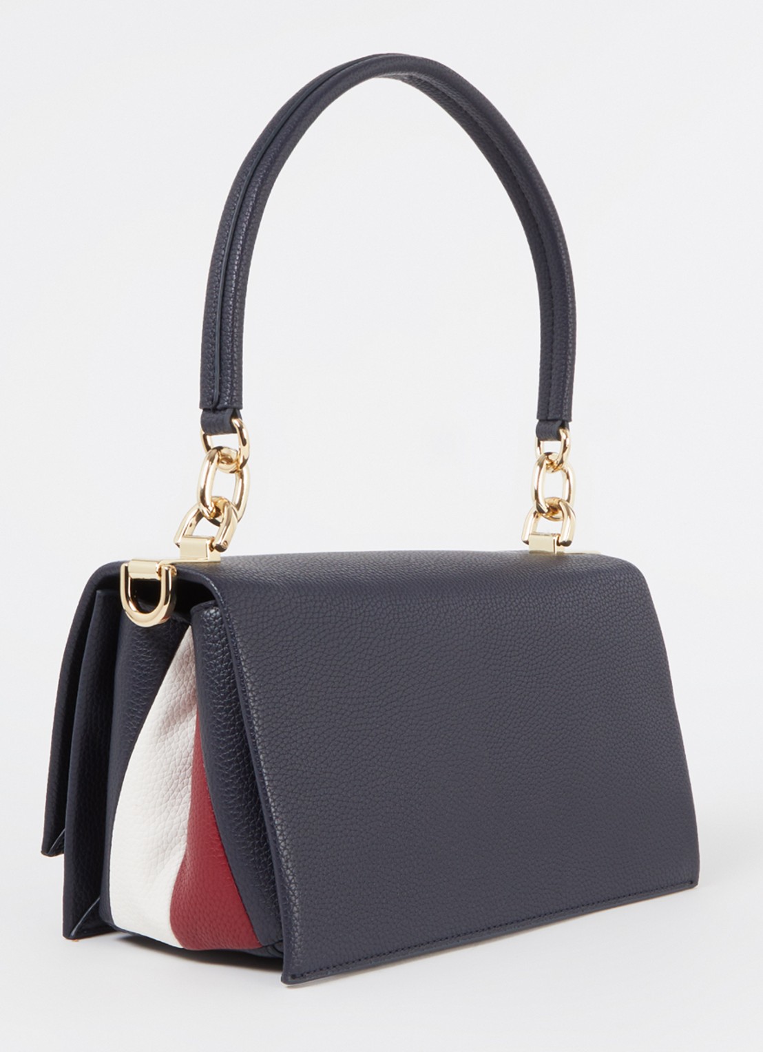 Tommy Hilfiger Crossbodytas met afneembare schouderriem - achterkant 3 donkerblauw