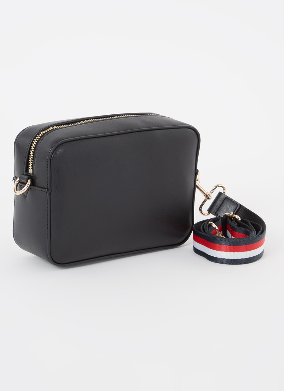 Tommy Hilfiger Crossbodytas met logo - achterkant 4 zwart