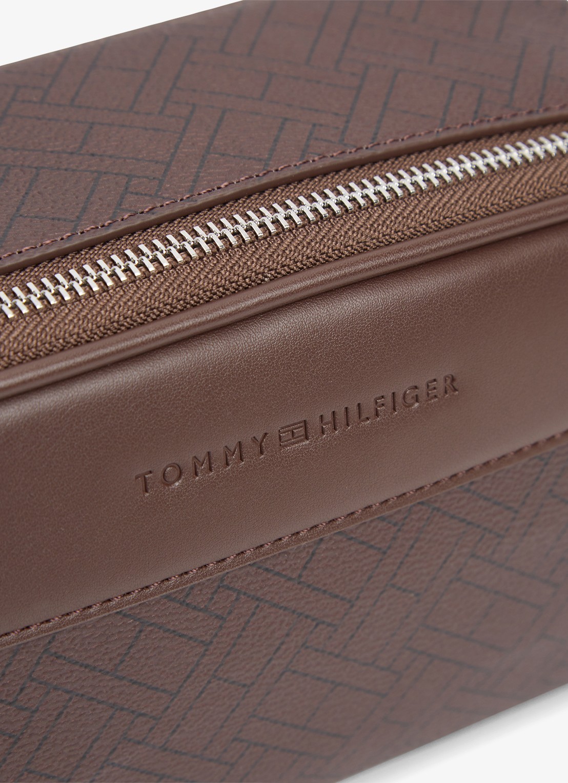 Tommy Hilfiger Crossbodytas met logoprint - detail 5 donkerbruin