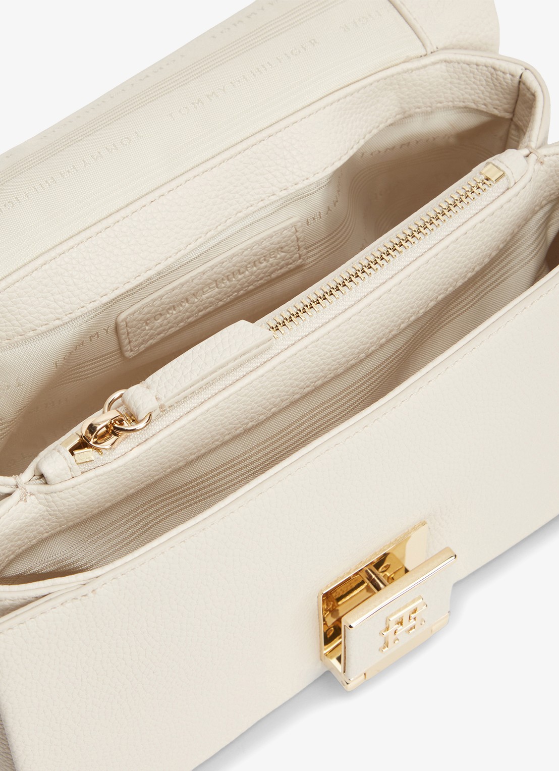 Tommy Hilfiger Crossbodytas van imitatieleer - detail 3 creme
