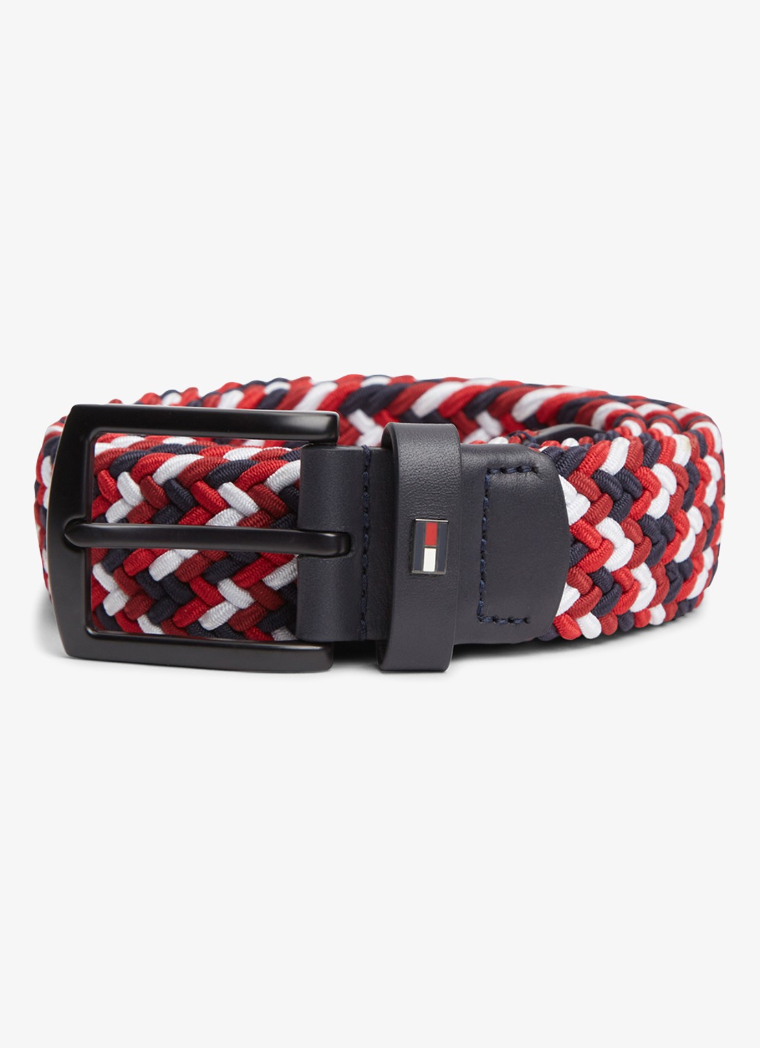 Tommy Hilfiger Denton 3.5 riem met gevlochten detail - detail 4 rood