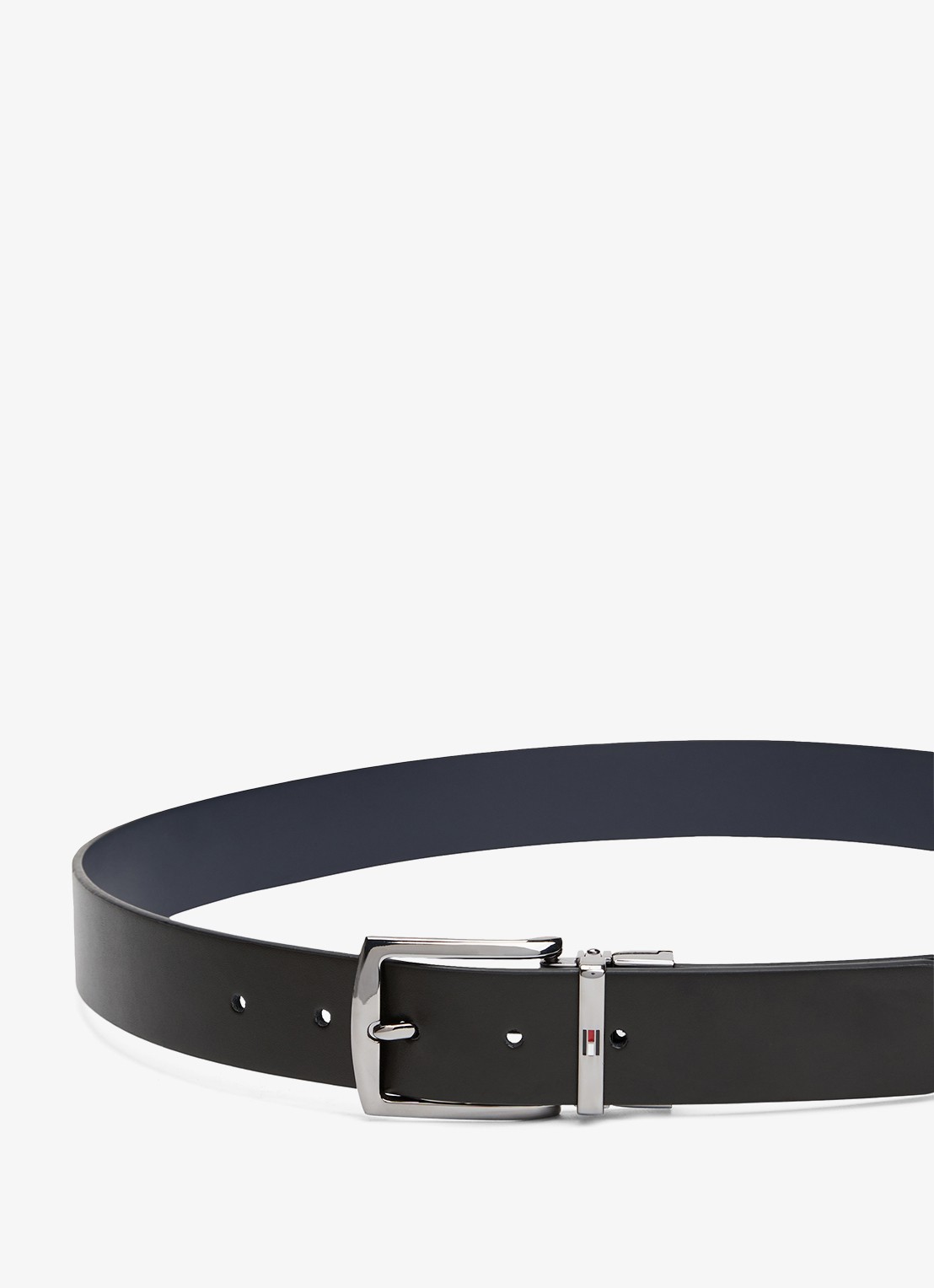 Tommy Hilfiger Denton reversible riem van leer - achterkant 4 donkerblauw