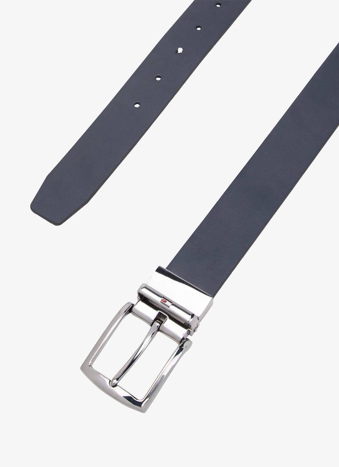 Tommy Hilfiger Denton reversible riem van leer - voorkant 2 donkerblauw