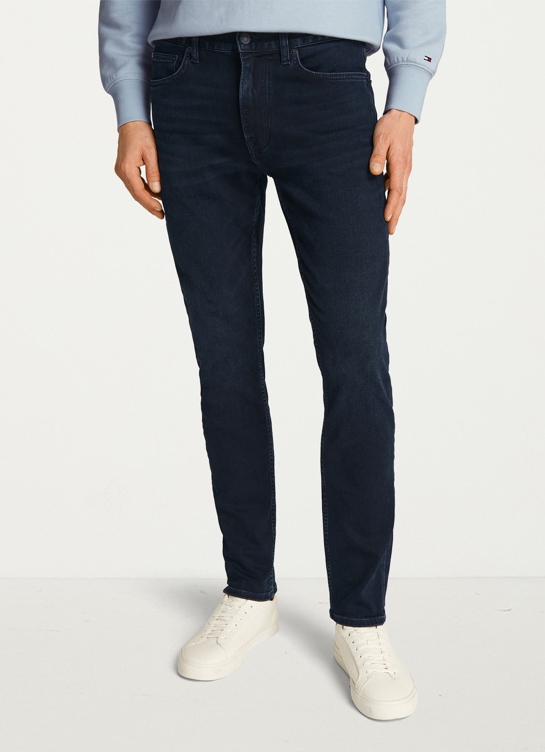 Tommy Hilfiger Denton slim fit jeans met steekzakken - detail 2 donkerblauw