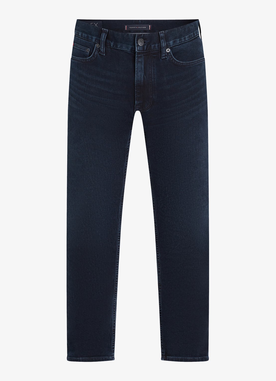 Tommy Hilfiger Denton slim fit jeans met steekzakken - voorkant 5 donkerblauw