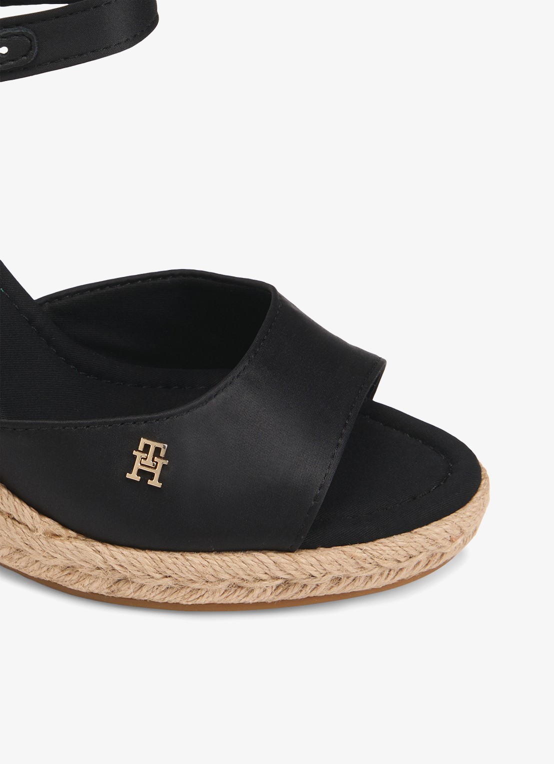 Tommy Hilfiger Espadrille met hak - detail 6 zwart